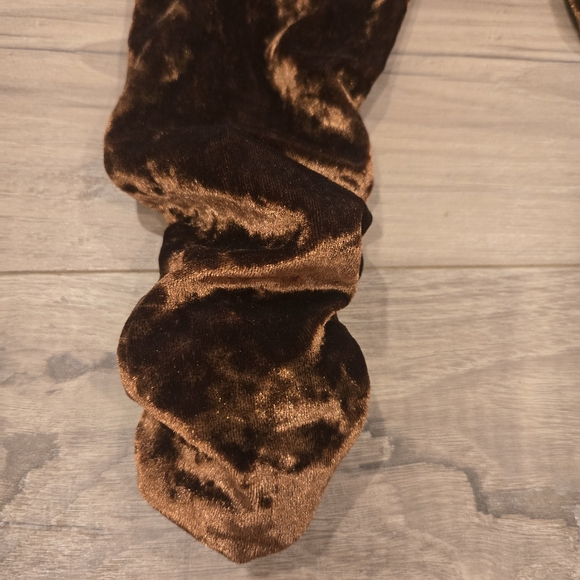 NWOT Girls Fall Brown Velour & Ruching Matching Jacket & Leggings Set Size 5 - Picture 15 of 16